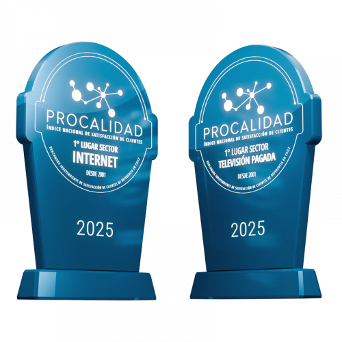 Premio Procalidad; por segundo año consecutivo hemos sido reconocidos con el primer lugar en experiencia de cliente en las categorías de Internet y TV pagada.